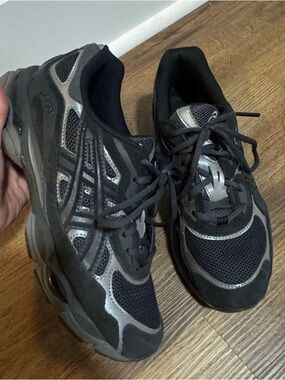 Asics Black and Gray GEL NYC Running Shoes